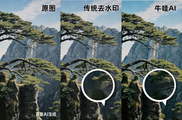 AI无痕去除，拒绝涂抹感